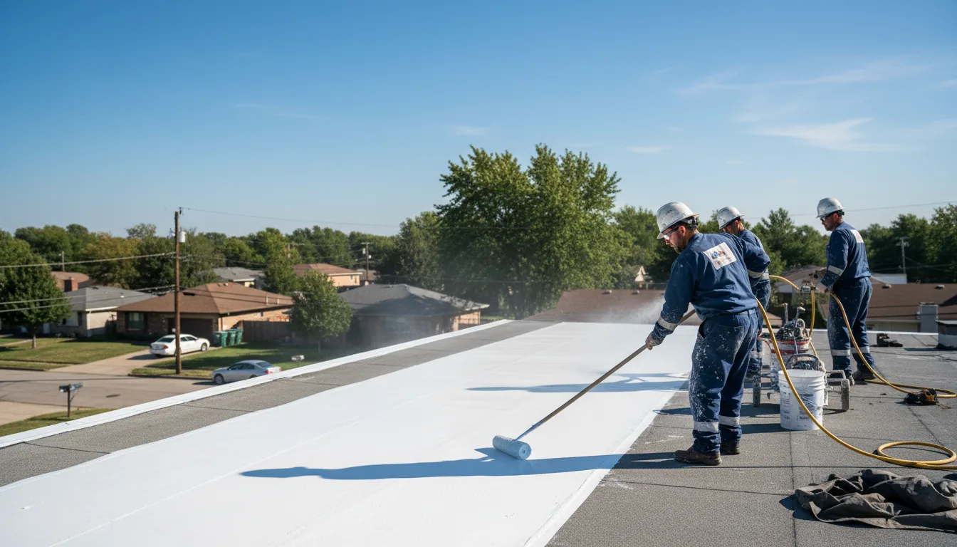 Commercial roof coating in Brighton, MO near me